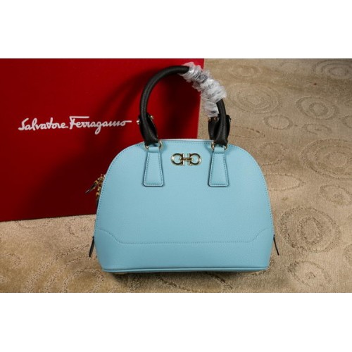 Geantă de tote Gancio Mediu dublă Ferragamo 21E703 SkyBlue