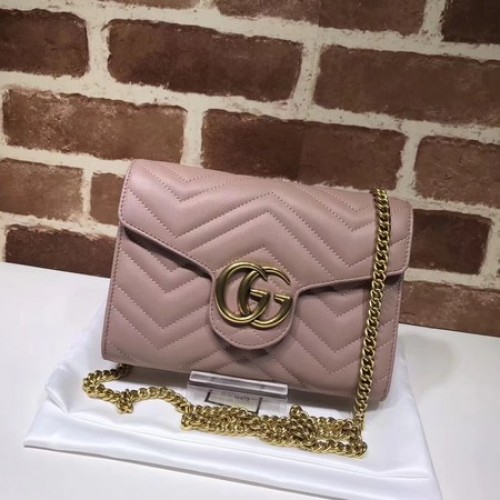 Geantă mini Gucci GG Marmont Matelasse 474575 Roz