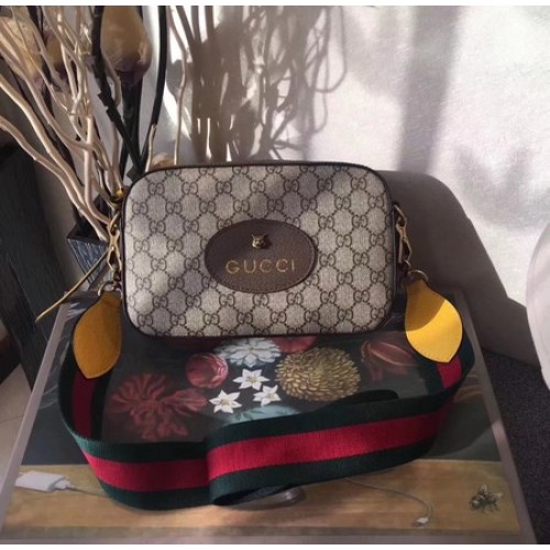 Geantă Gucci GG Supreme Messenger 476466 Maro