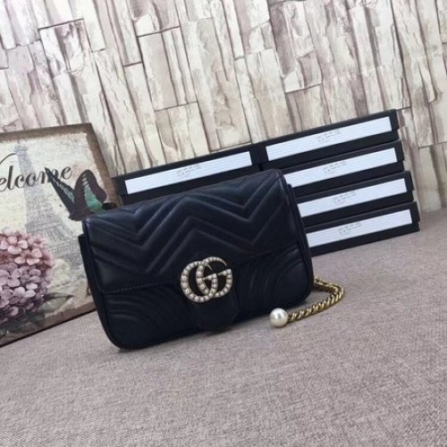 Gucci GG Marmont Matelasse Mini Bag 476809 Negru