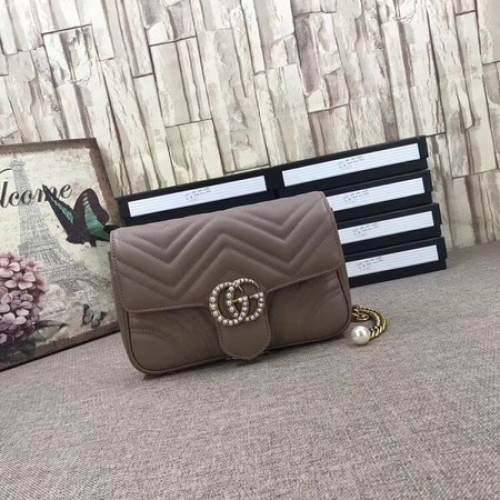 Geantă Gucci GG Marmont Matelasse Mini 476809 Roz