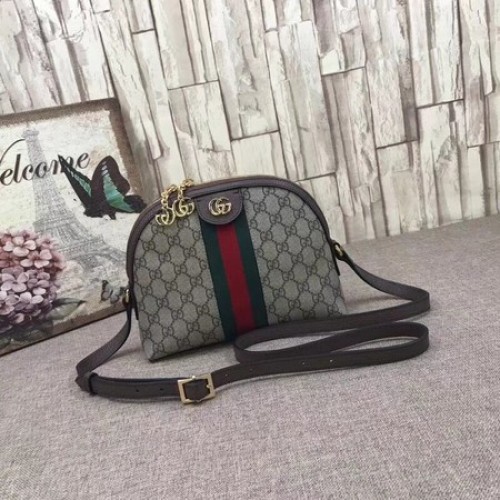 Geantă de umăr mică Gucci Ophidia 499621 Maro