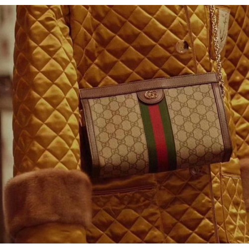 Geantă de umăr mică Gucci Ophidia GG 503877 Maro