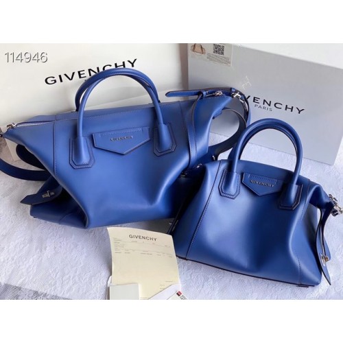 Geantă de umăr din piele GIVENCHY Original 63188 albastră