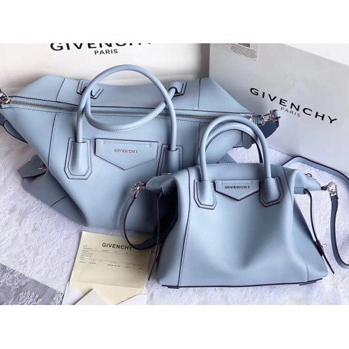 Geantă de umăr din piele GIVENCHY Original 63188 albastru deschis