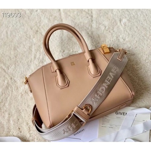 Geantă mică Antigona Givenchy Grained Original Calfskin BB0273 Nude