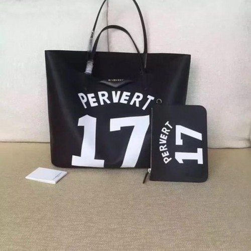 Geantă mare de cumpărături Givenchy Print G6598A Neagră