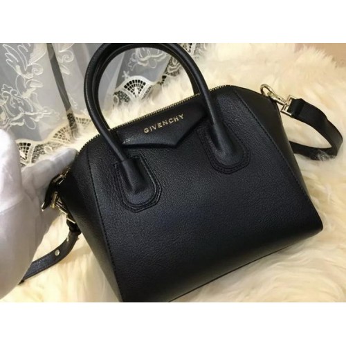 Geantă Givenchy mini Antigona din piele de capră G1900 neagră