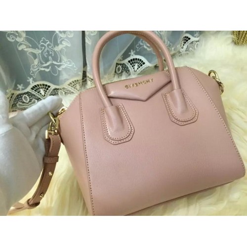 Geantă mini Givenchy Antigona din piele de capră G1900 roz deschis