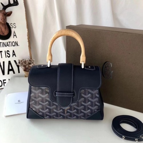 Geantă mini tote din piele de vițel Goyard 9955 albastru închis