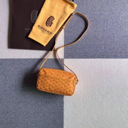 Geantă de umăr din piele de vițel Goyard 6788 Galbenă