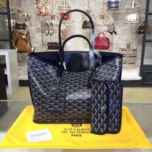 Geantă tote din piele de vițel Goyard 20207 albastru regal