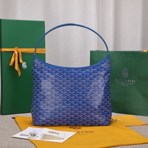 Geantă hobo din piele de vițel Goyard G9983 albastră