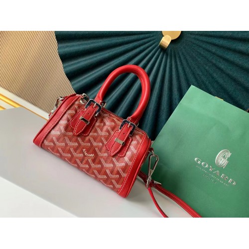Geantă de umăr din piele de vițel Goyard 9986 roșie
