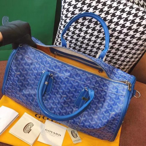 Geantă de călătorie Goyard Canvas 6958 albastră