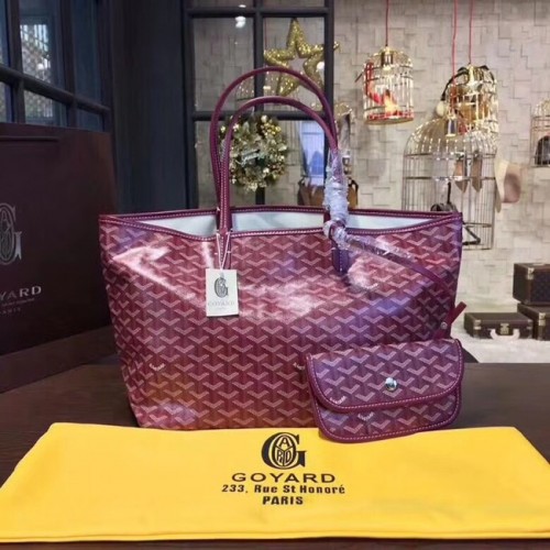 Geantă tote din piele de vițel Goyard Y Doodling 36987 fuchsia