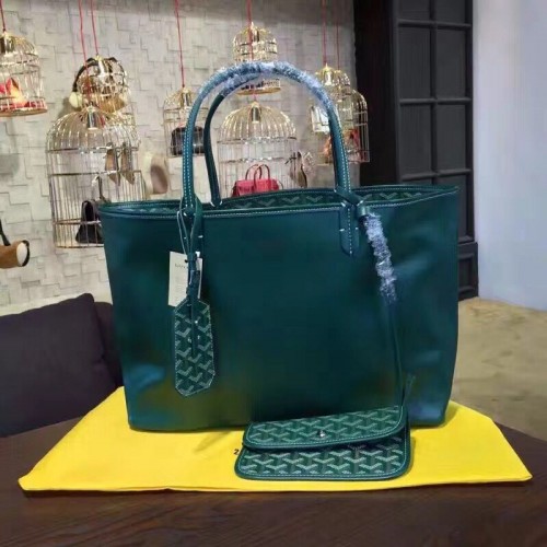 Geantă tote din piele de vițel Goyard Y Doodling 7901 Verde