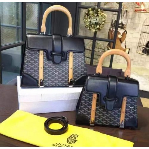 Geantă tote din piele de vițel Goyard Y Doodling 9956 Neagră
