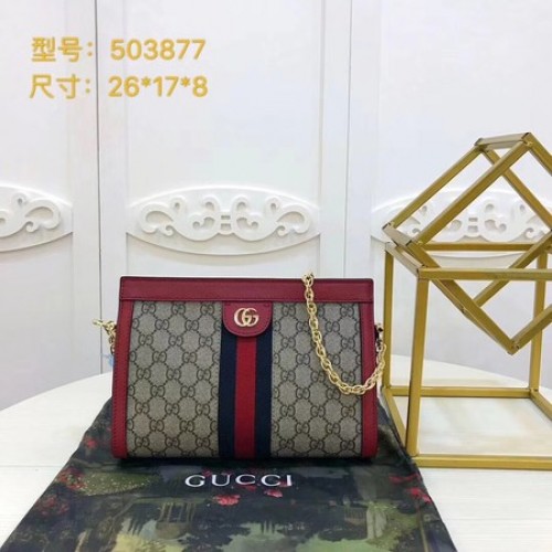 Geantă de umăr mică Gucci Ophidia GG 503877 Roșie