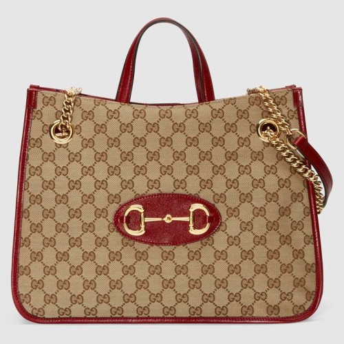 Geantă tote Gucci 1955 Horsebit 621144 roșie