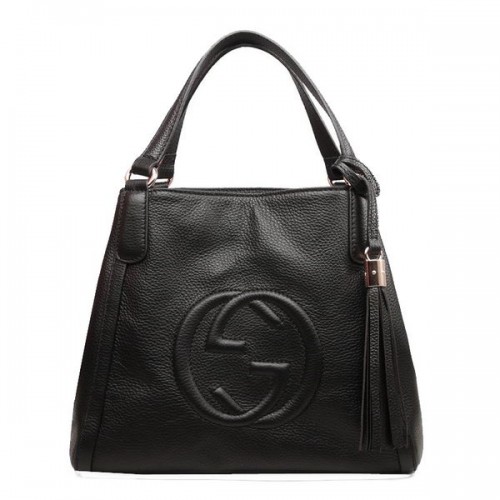 Geantă de umăr Gucci 336751 Soho neagră din piele