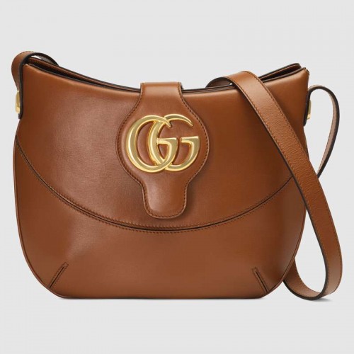Geantă de umăr Gucci Arli medie 568857 Maro deschis