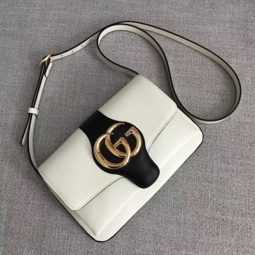 Geantă de umăr mică Gucci Arli 550129 Alb și negru
