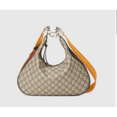 Geantă de umăr mare Gucci Attache 702823 galbenă
