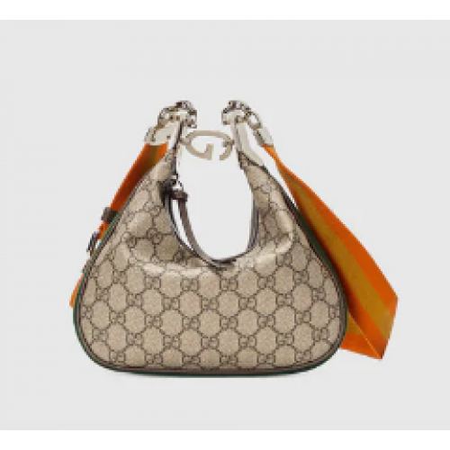 Geantă de umăr mică Gucci Attache 699409 Maro