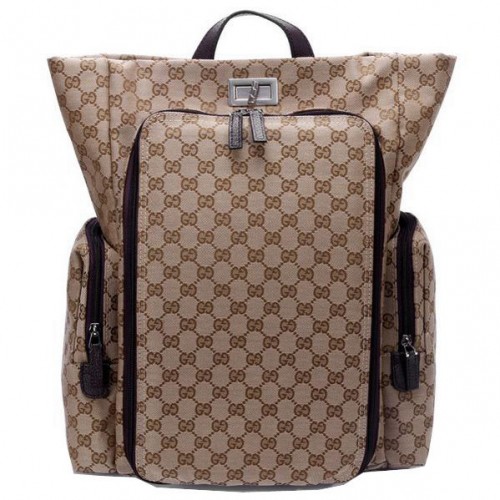Rucsac Gucci din pânză pentru scutece 28551 maro