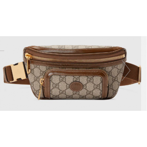 Geantă tip centură Gucci cu inel interlocking G 682933 maro