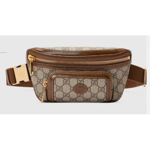Geantă tip centură Gucci cu inel interlocking G 682933 maro