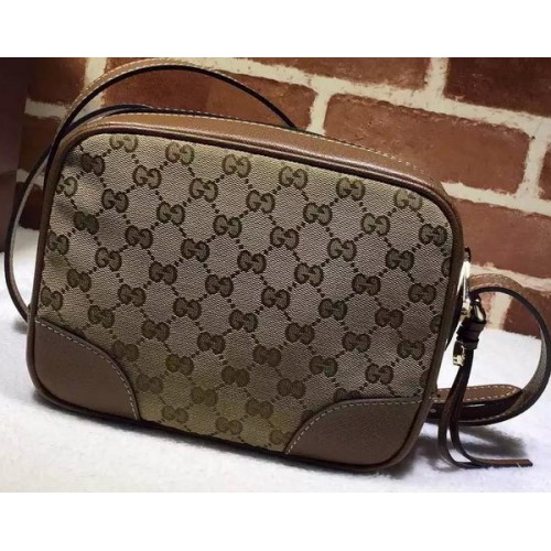 Geantă mini Messenger Gucci Bree Original GG Canvas 387360 Maro