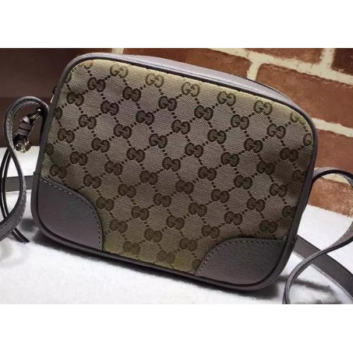 Geantă mini Messenger Gucci Bree Original GG Canvas 387360 Gri