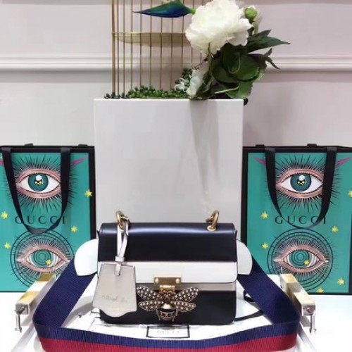 Geantă mini din piele Gucci Broadway 476542 Neagră