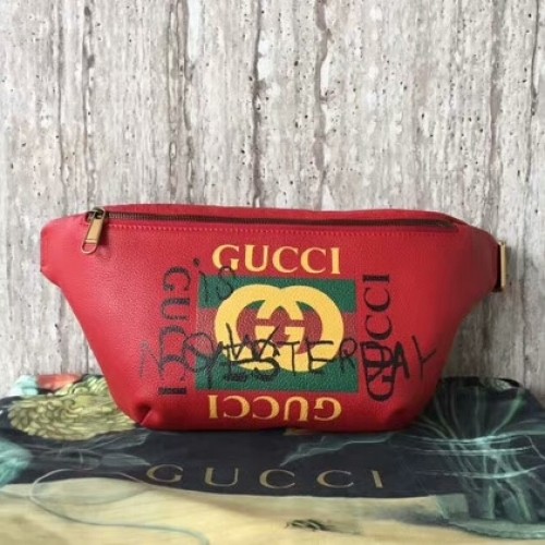 Gucci Geantă de buzunar din piele de vițel 493869 Roșu