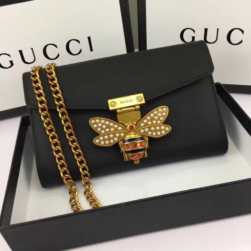 Geantă de umăr din piele de vițel Gucci 403326 Negru