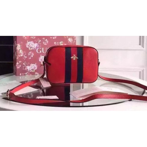 Geantă de umăr din piele de vițel Gucci 412008 Roșie