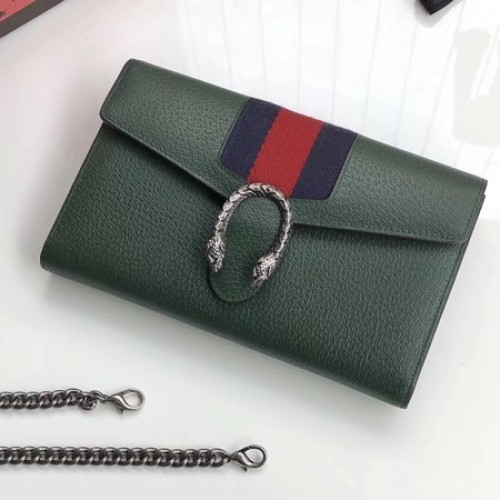 Geantă de umăr din piele de vițel Gucci 481377 Verde