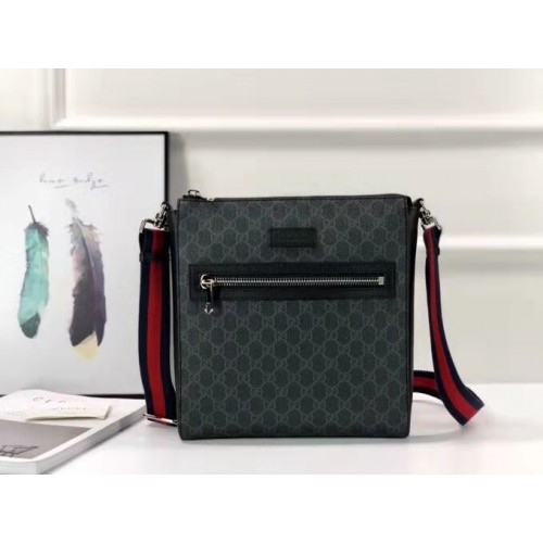 Geantă Gucci din pânză Messenger 181065 neagră