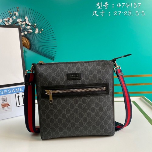 Geantă Gucci din pânză Messenger 474137 neagră