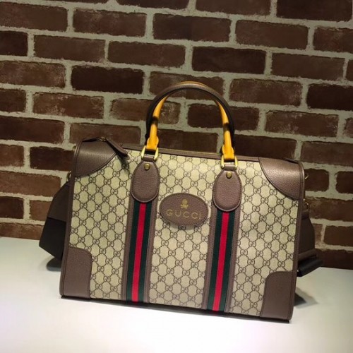 Geantă de voiaj Gucci Courrier moale GG Supreme 459311 maro