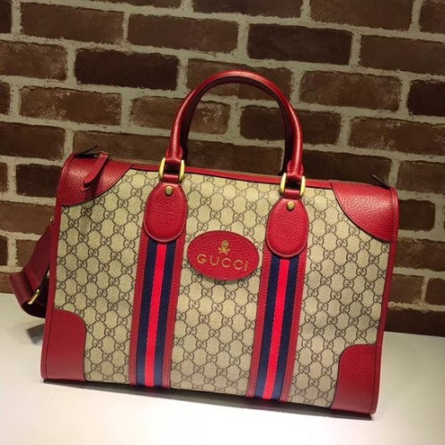 Geantă de voiaj Gucci Courrier moale GG Supreme 459311 roșie