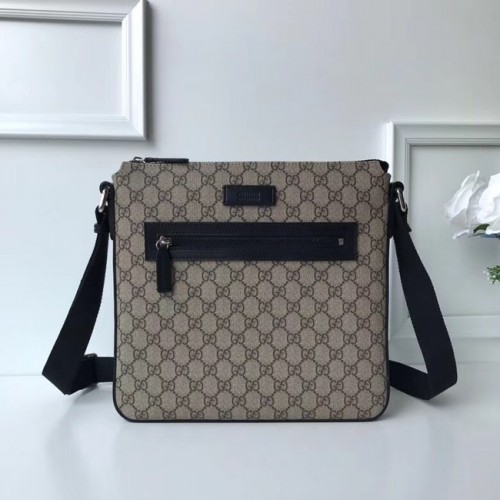 Geantă Gucci Courrier moale GG Supreme messenger 406408 neagră