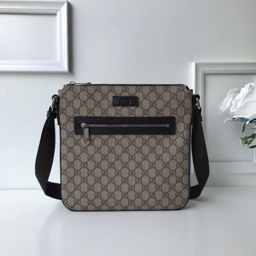 Geantă Gucci Courrier moale GG Supreme messenger 406408 maro