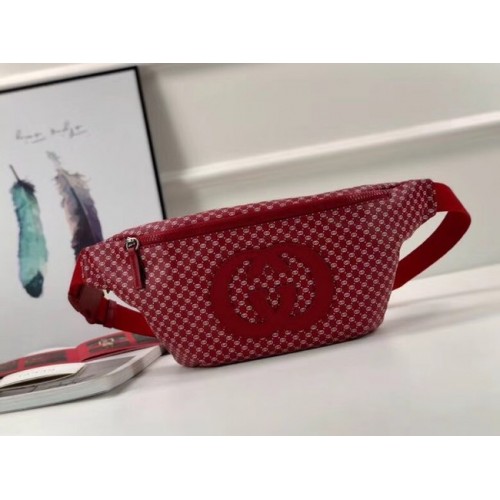 Geantă de centură Gucci-Dapper Dan originală 536416 roșie