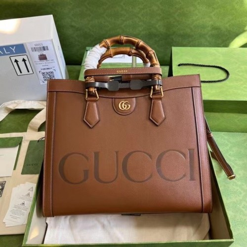 Geantă tote medie Gucci Diana 655658 maro