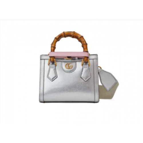 Geantă mini Gucci Diana 702732 Argintie