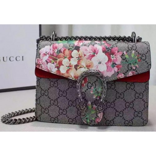 Geantă de umăr mini Gucci Dionysus Blooms 421970 Roșie