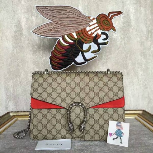 Geantă de umăr Gucci Dionysus GG Canvas 403348 Roșie